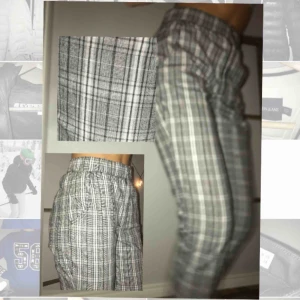  - Rutiga kostymbyxor från Hollister, köpta i New York förra sommaren. Användes nån gång i somras, använder aldrig mer då dom är för korta för mig 😢💥🤩 Jag är en S/36 och är 175cm lång. Frakt: 50kr