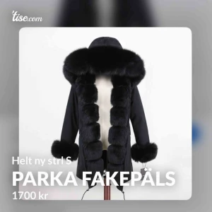  - Helt ny parka med fuskpäls, fick fel strl.