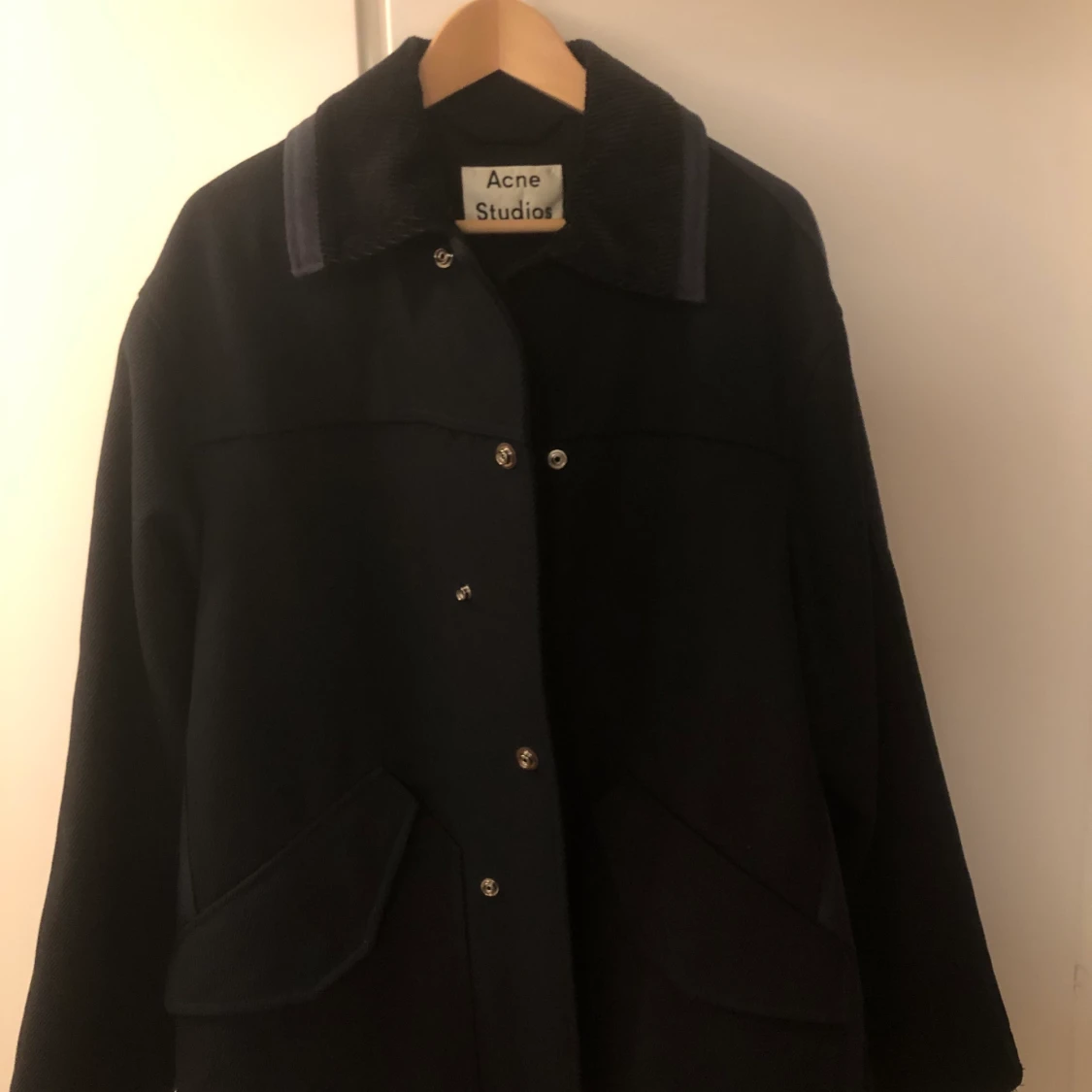 Acne Studios Cotton-Twilled Jacket Navy - 90