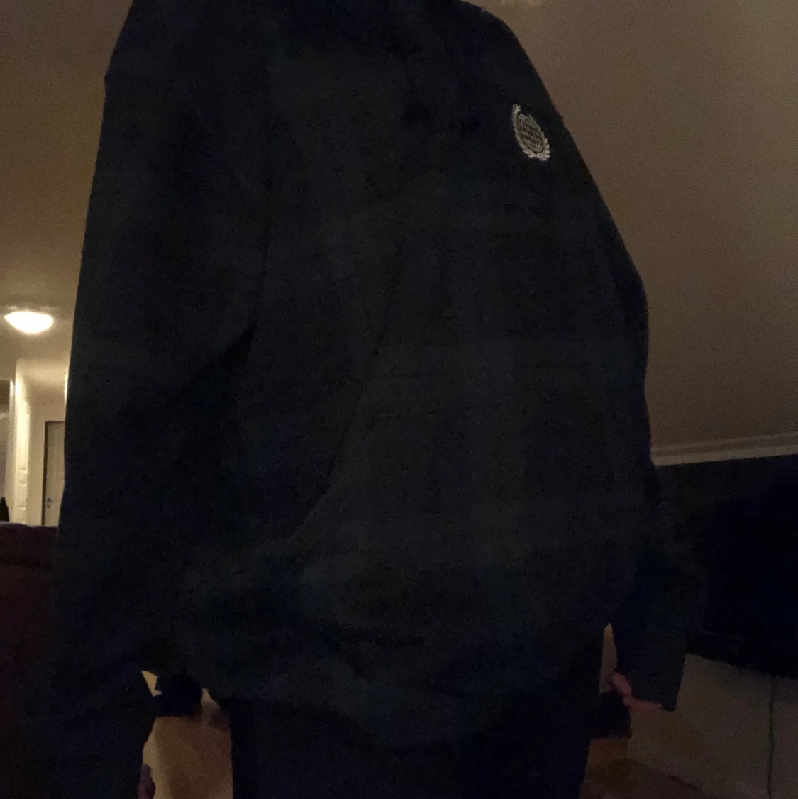 Grön rutig hoddie - 90