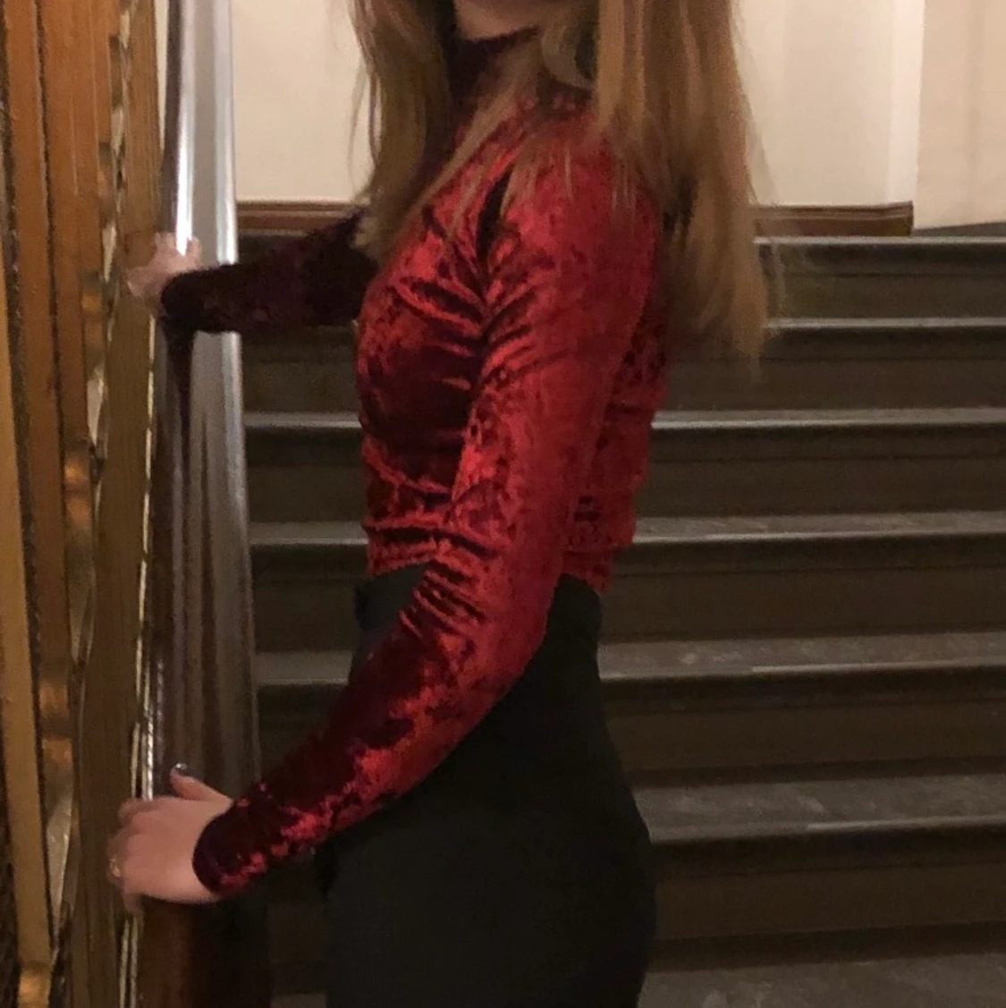 Fake sammet crop top  - 90