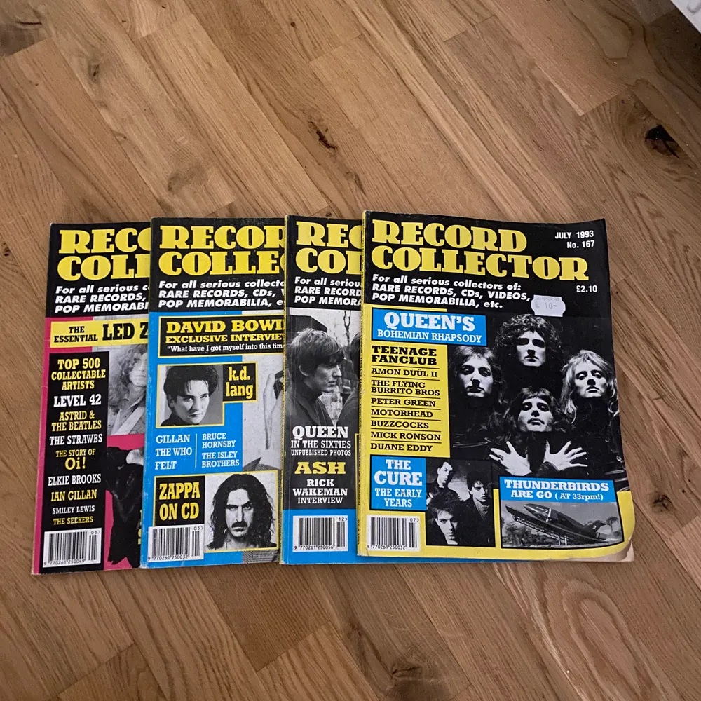 Retro rock tidningar från 90-talet. Queen, David Bowie, Led Zeppelin och The Beatles på omslagen. En för 60 kronor och alla för 200🌹 Frakt tillkommer🙌. Övrigt.