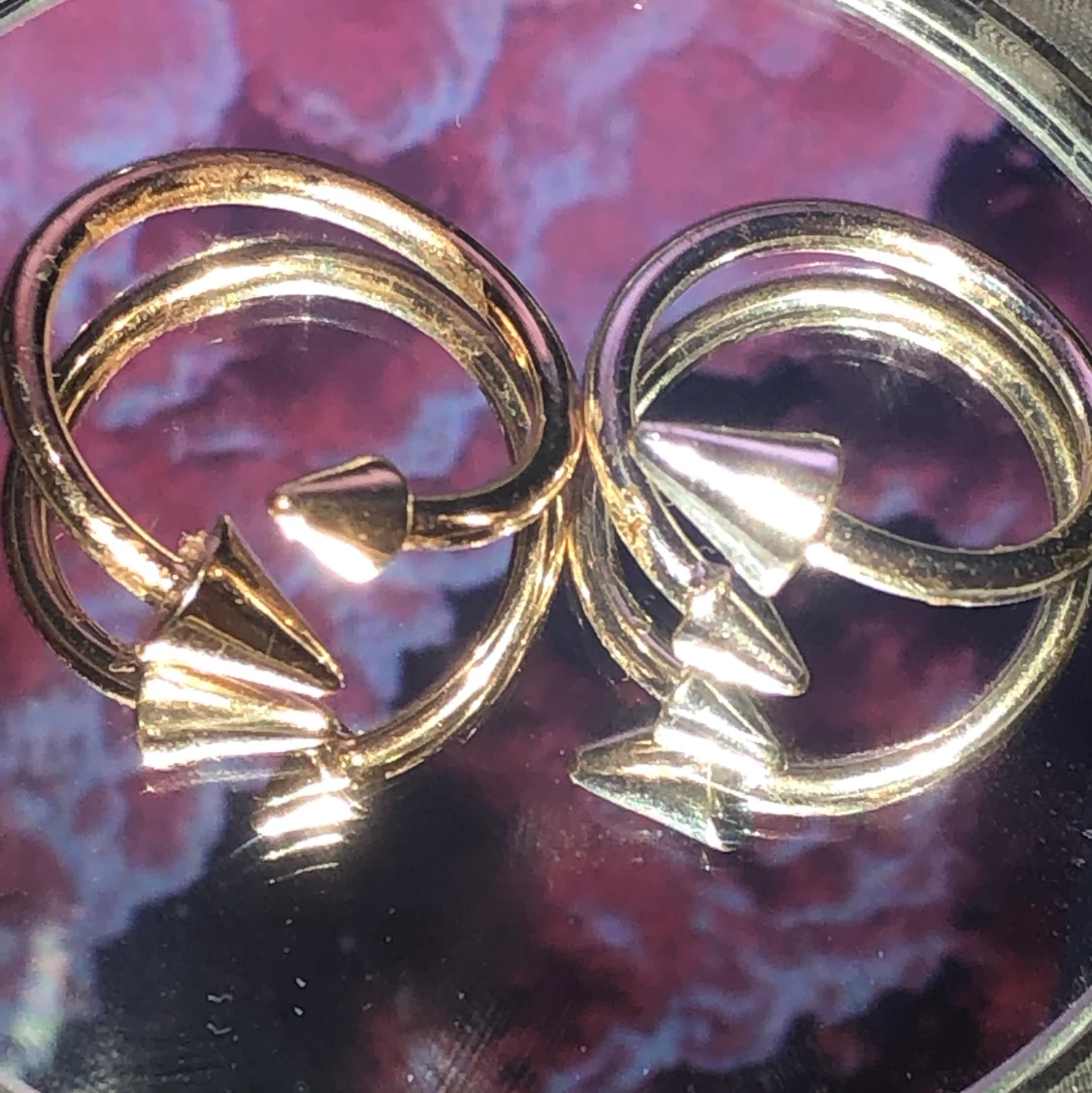 Ringar i silver och guld färg - 90