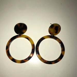 Leomönstrade örhängen - Superfina runda örhängen i plast. Mönstrade med mörkt leoprint ish🥰