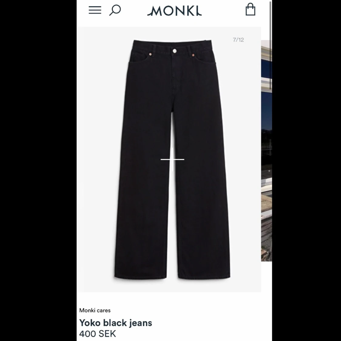 Svarta raka jeans - 91