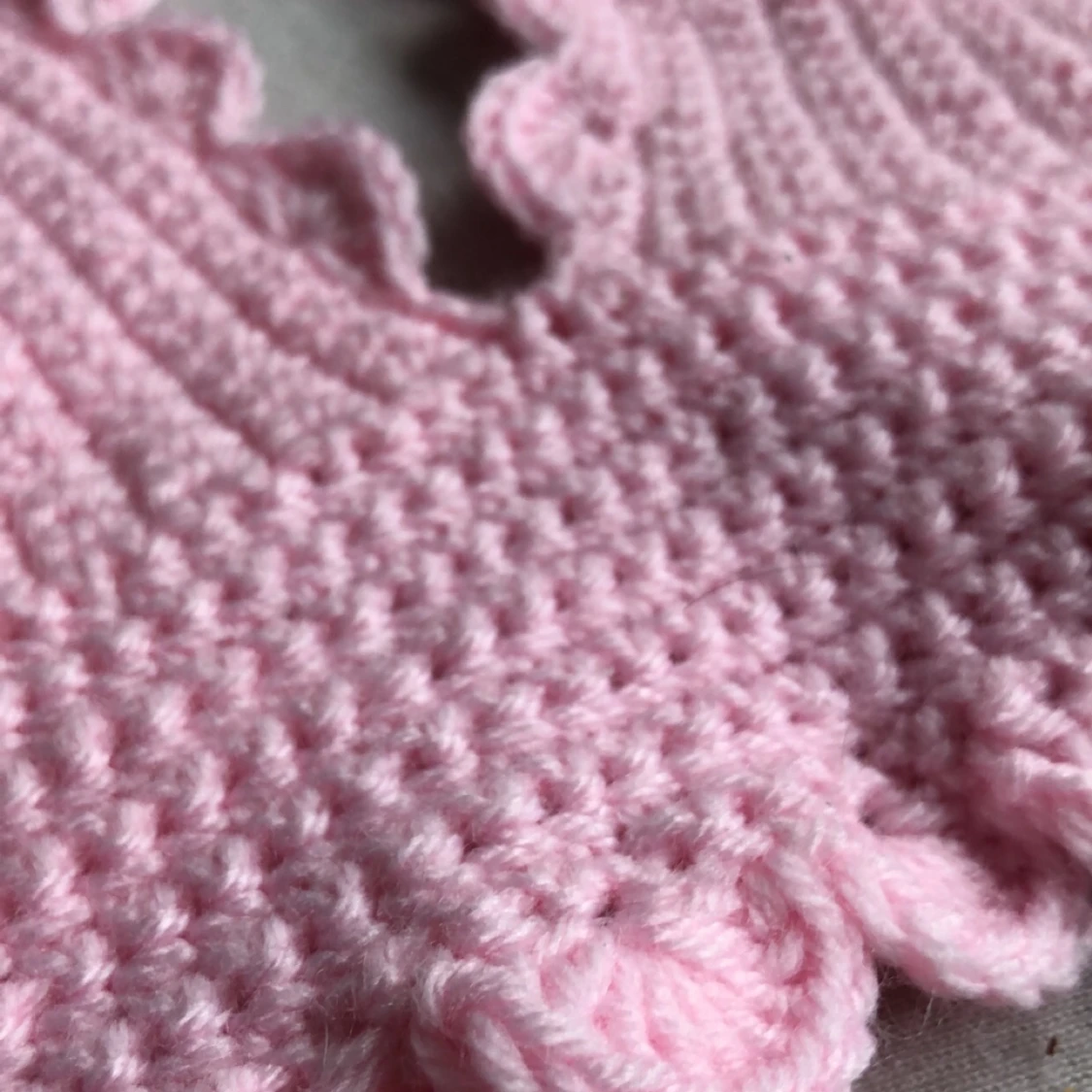 Virkad shell top i rosa - 91