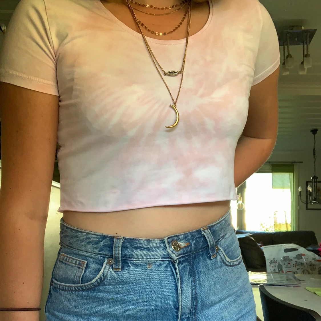 Croppad tie dye T-shirt 