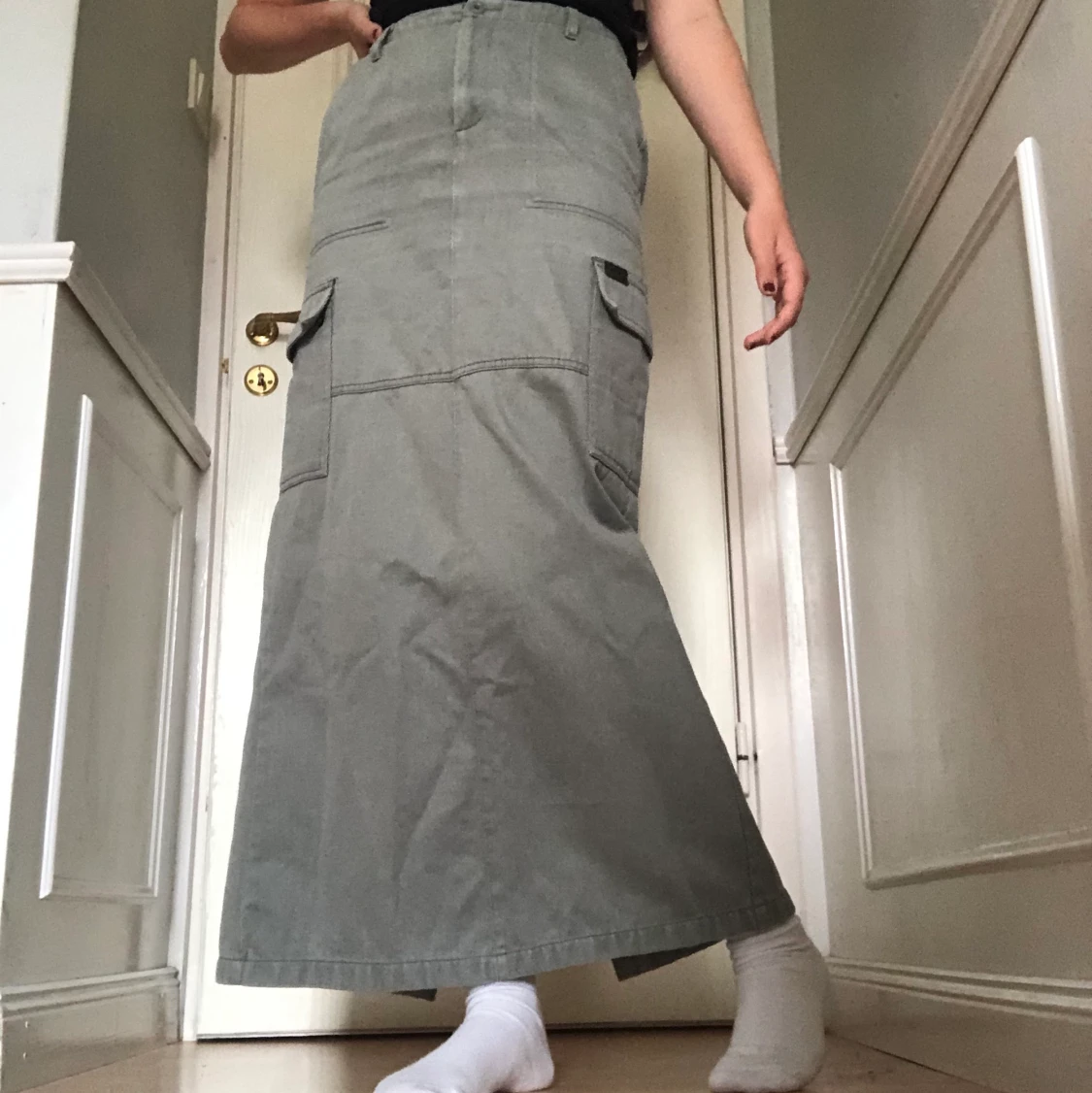 Long cargo skirt