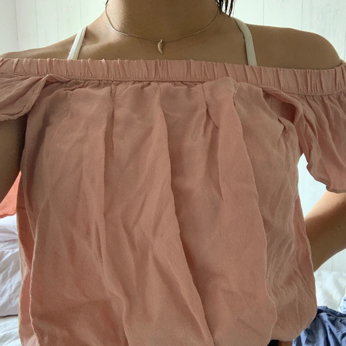 fin rosa blus tröja