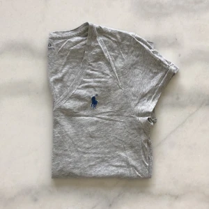 Ralph Lauren Tshirt - Ralph Lauren T-shirt, använd men i fint skick förutom en liten fläck mitt på fram. Frakten är inräknad i priset! 