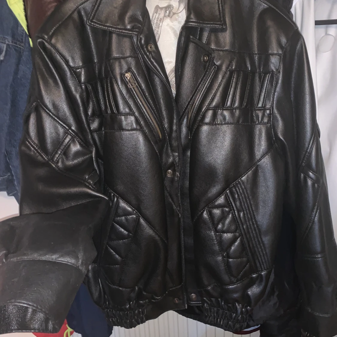 Vintage Skinnjacka OVERSIZED  - 90