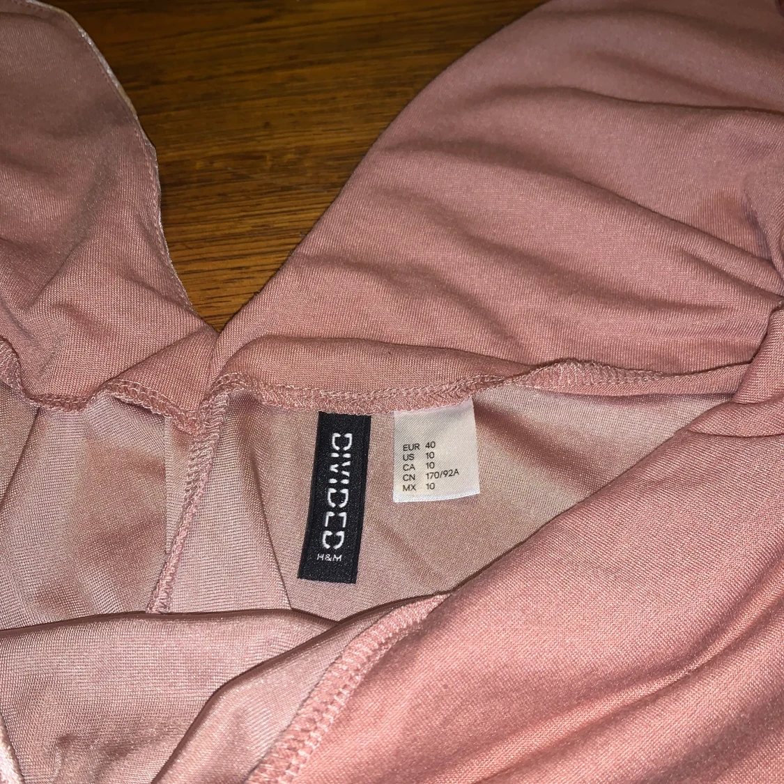 H&M pink velvet slip dress with low cut and adjustable straps  - 90