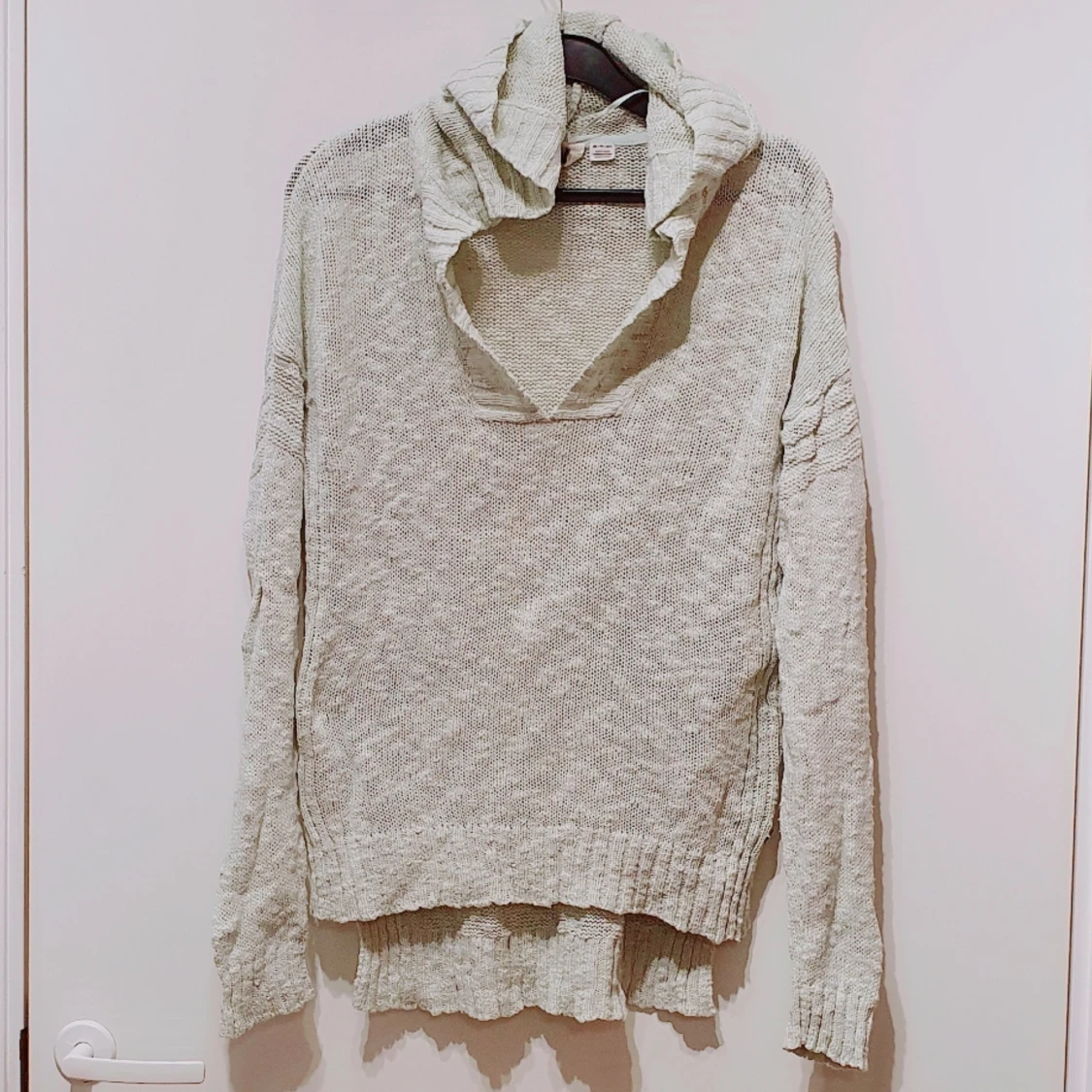 Stickad tröja, mintgrön