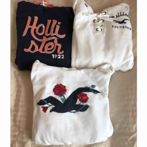 - Säljer nu 3 snygga hoodies från Hollister! Säljs tillsammans för 180kr, enskilt kostar dem 70kr!  Alla är i storlek XS