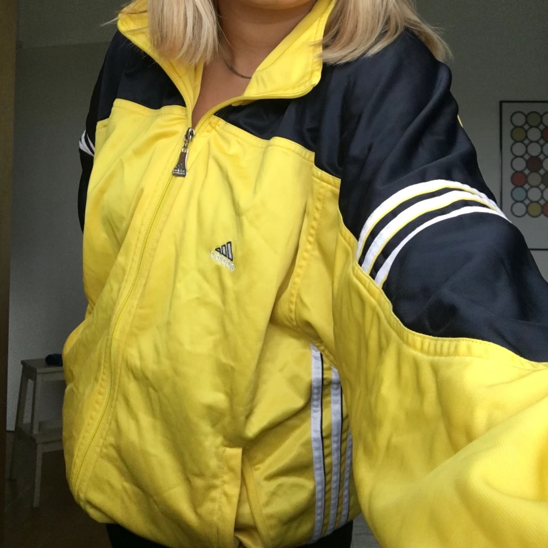 Retro gul adidas tjocktröja! 