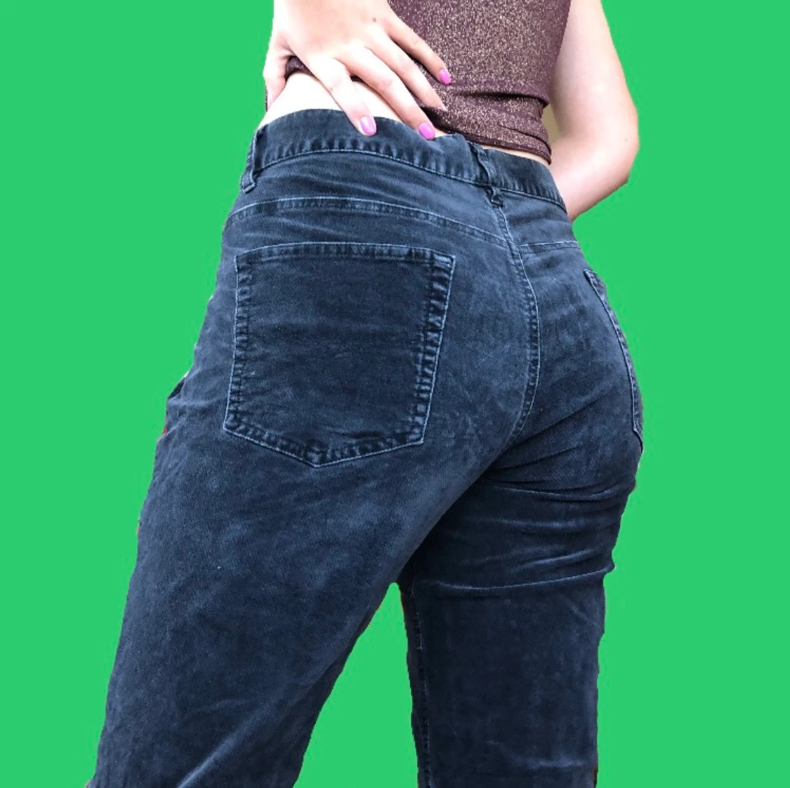 Drömmiga bootcut plyschbyxor