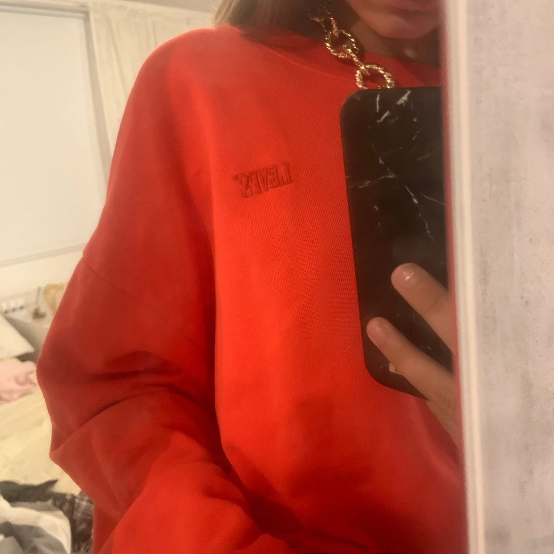 Levis hoodie röd - 90