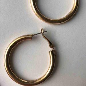  - Guldiga ring örhängen, frakt 10 kr.