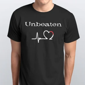 Unbeaten  - Herr t-shirt med egendesignat tryck. 