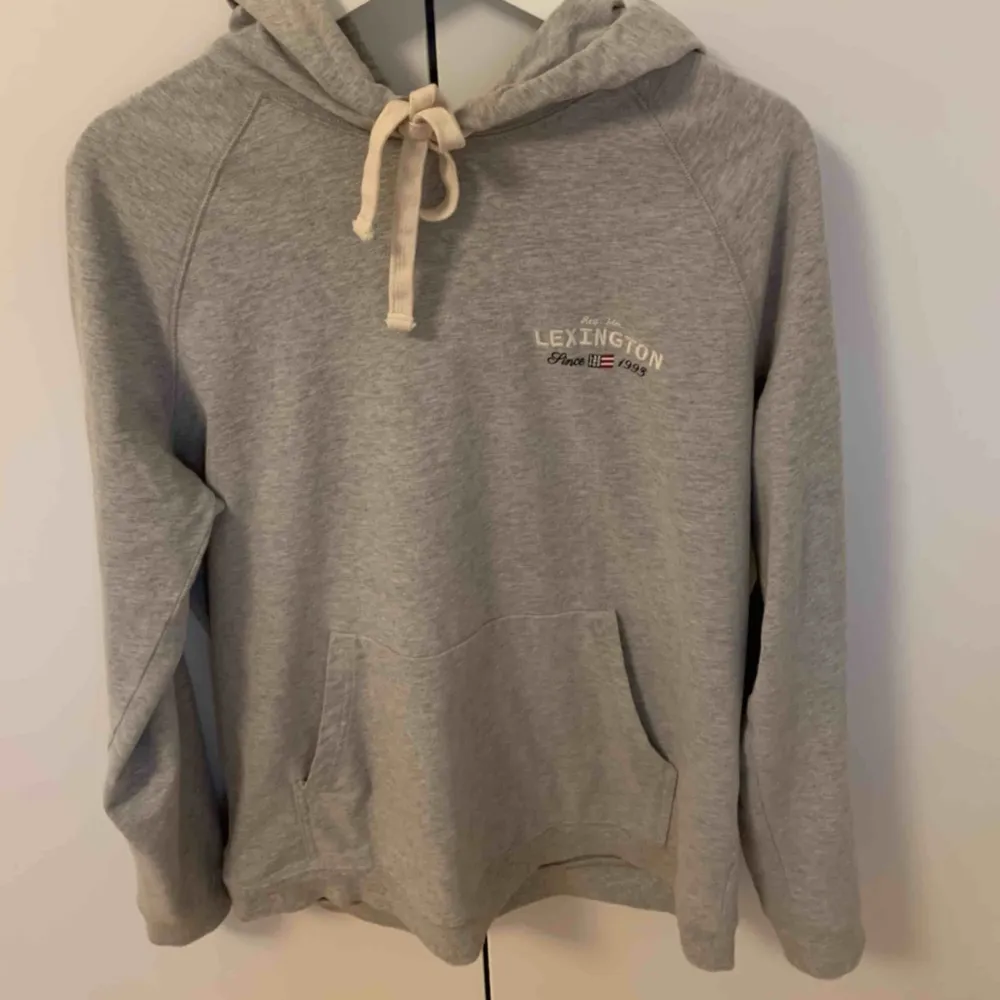 Fin grå hoodie från Lexington som inte kommer inte till användning. Köpt på Barkarby outlet för ca 450 kr. Frakten är inkluderad i priset.. Hoodies.