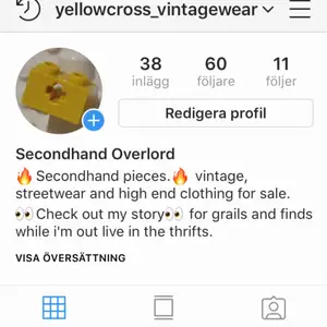 Gillar du streetwear och vintage! Följ mig på Instagram, där svarar jag mer regelbundet och jag lägger ut mer saker! @yellowcross_vintagewear