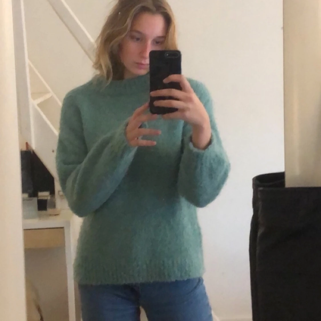 Stickad tröja mango storlek S - 90