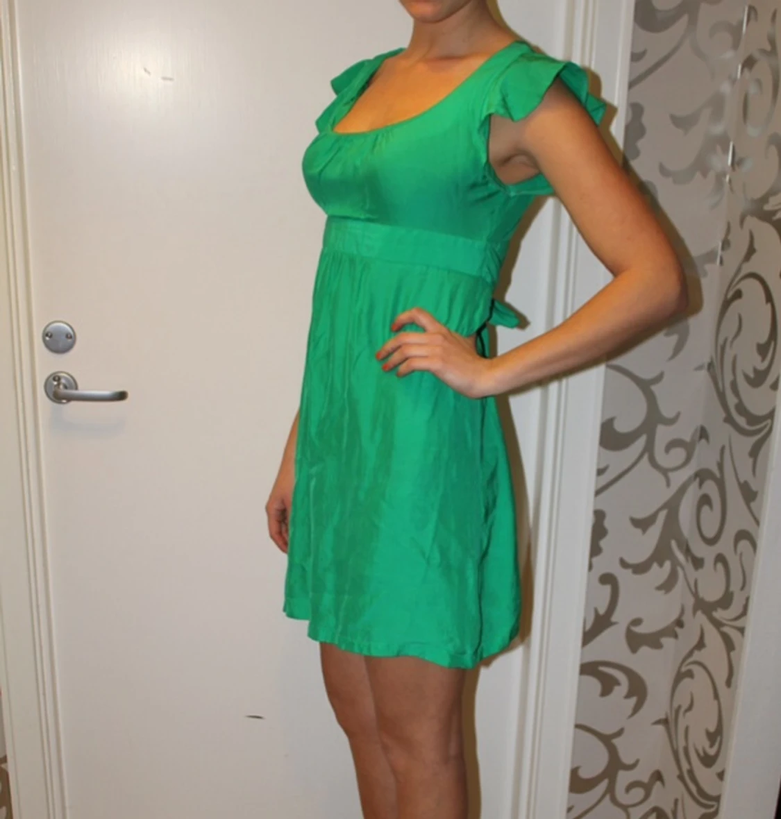 Grön topshop klänning använd 1 gång