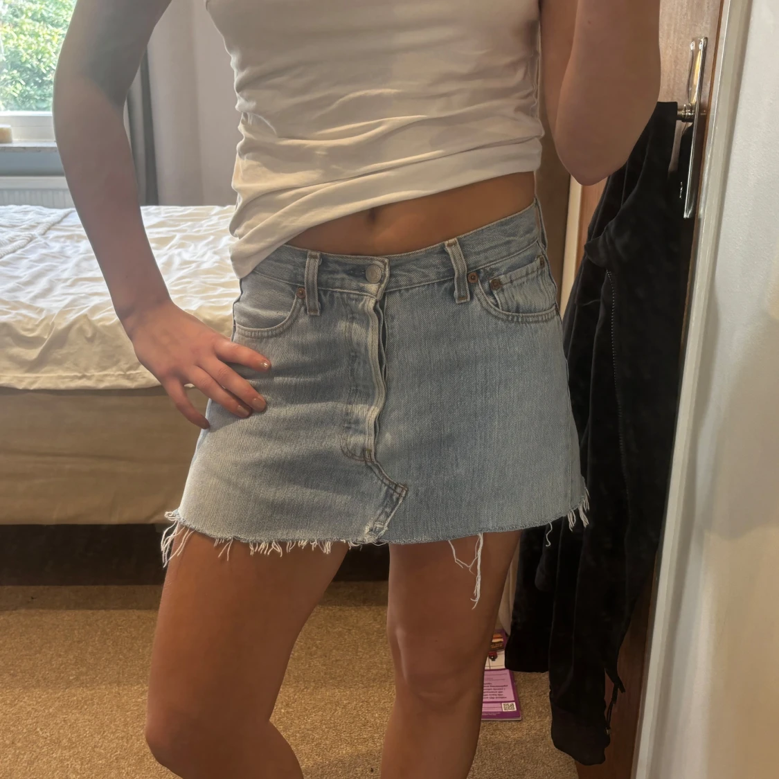 Jeanskjol ljusblå Levis - 3