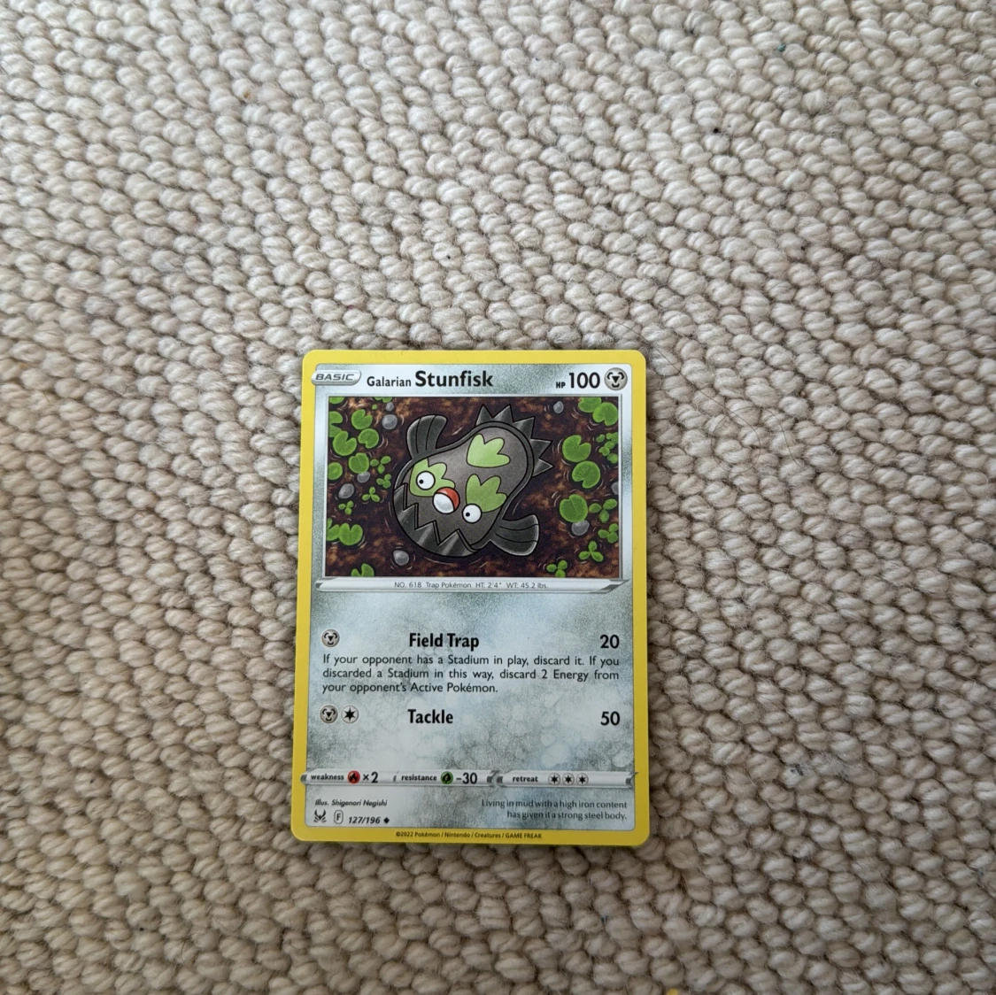 Pokémonkort Galarian Stunfisk