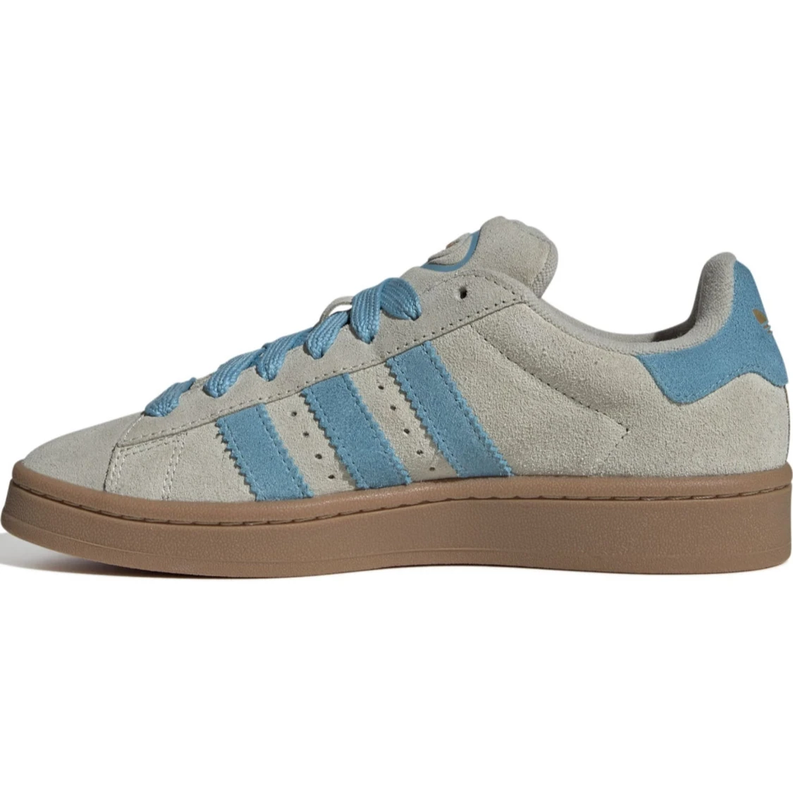 Adidas Campus sneakers i grå mocka med blå detaljer - 1