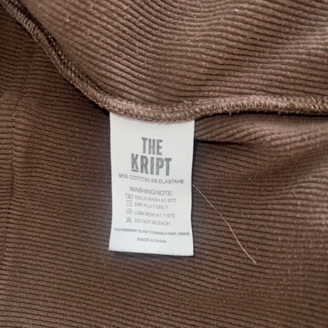 Brun ribbad zip up från THE KRIPT - 2