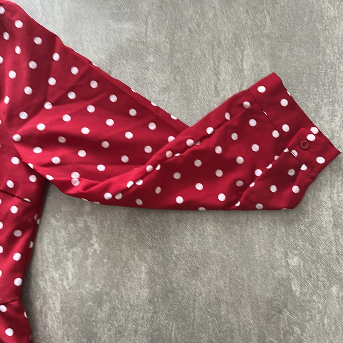 Röd prickig långklänning från SHEIN - 4