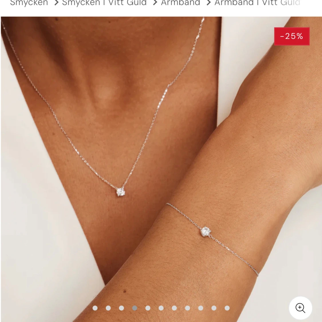 Isabell Bernard halsband armband, Vitt guld!! - 1