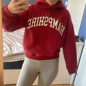 Röd Hampshire hoodie med tryck - Röd hoodie Hampshire från hm💕nästan helt oanvänd 