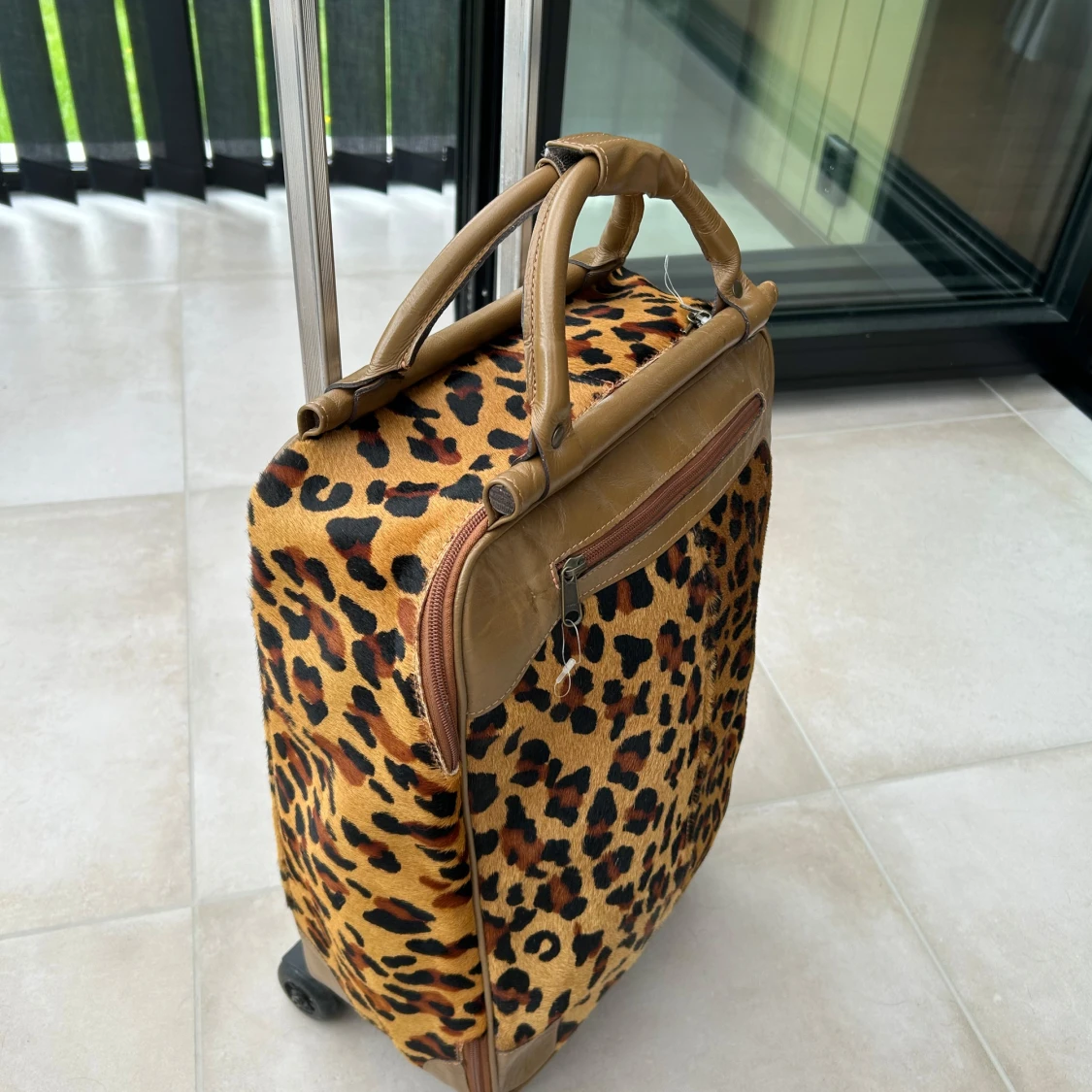 Leopard res väska i läder - 1