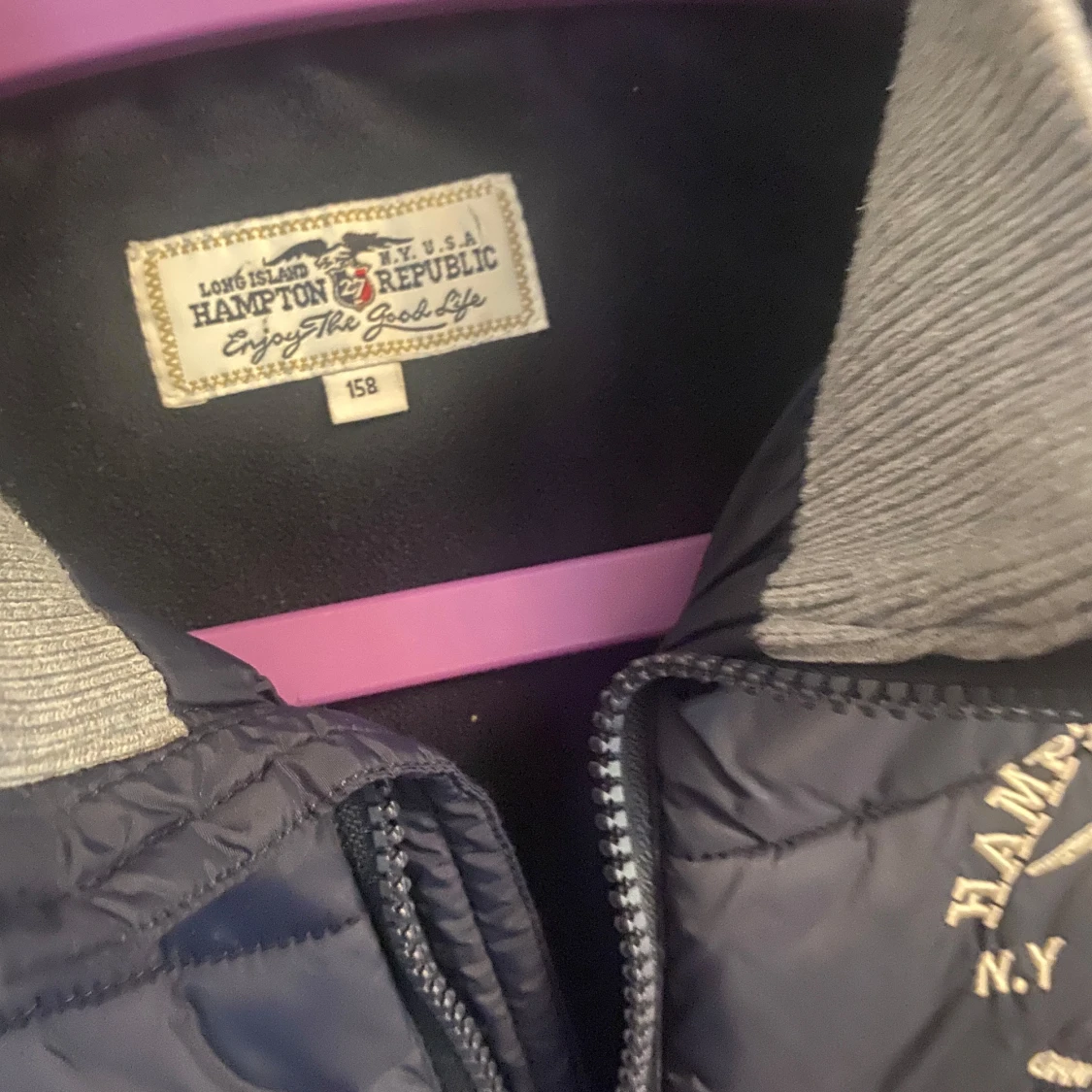 Mörkblå pufferjacka  - 1