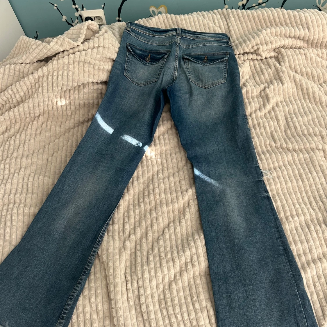 Low Waits Blå bootcut jeans - 1