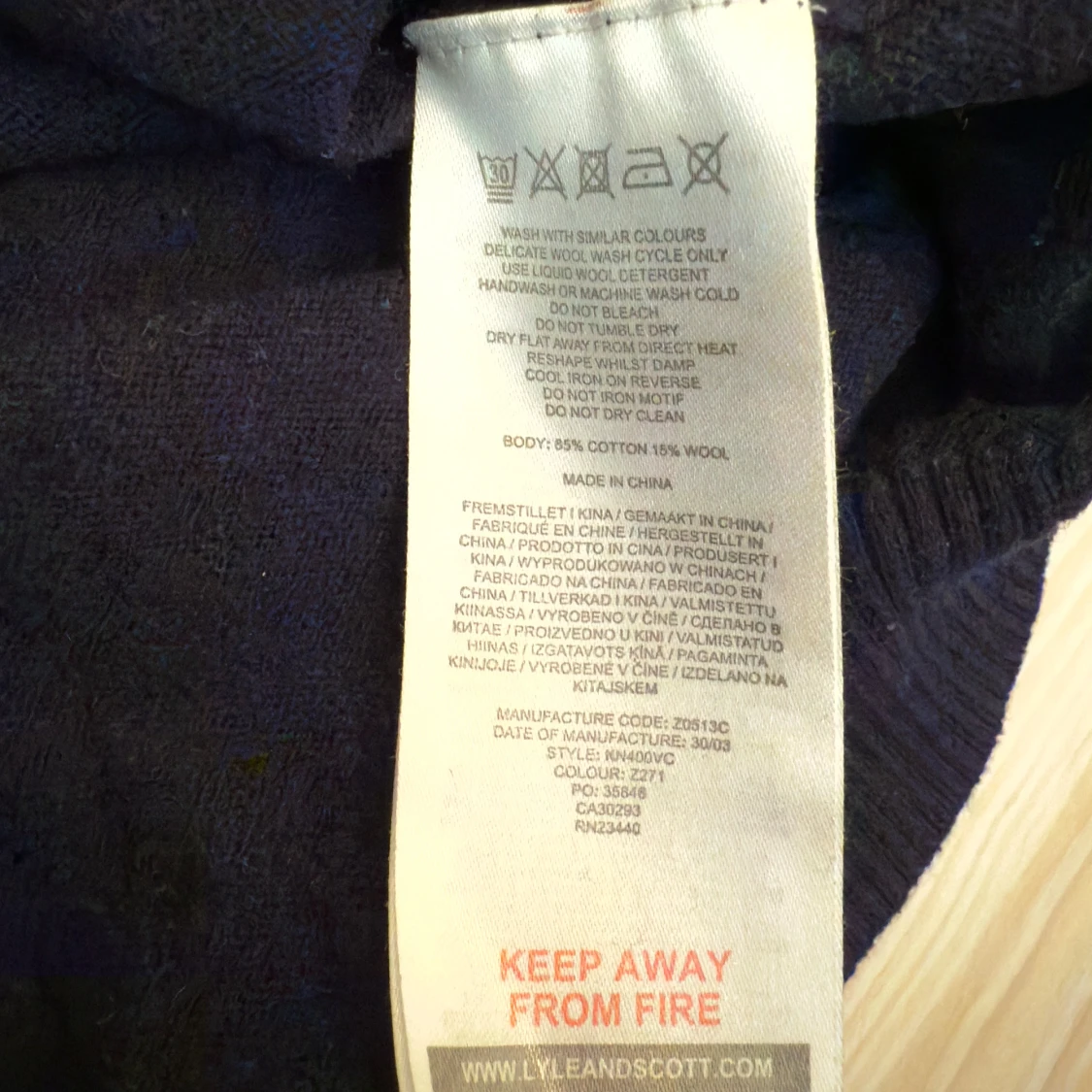 Mörkblå Stickad tröja, Lyle & Scott - 2