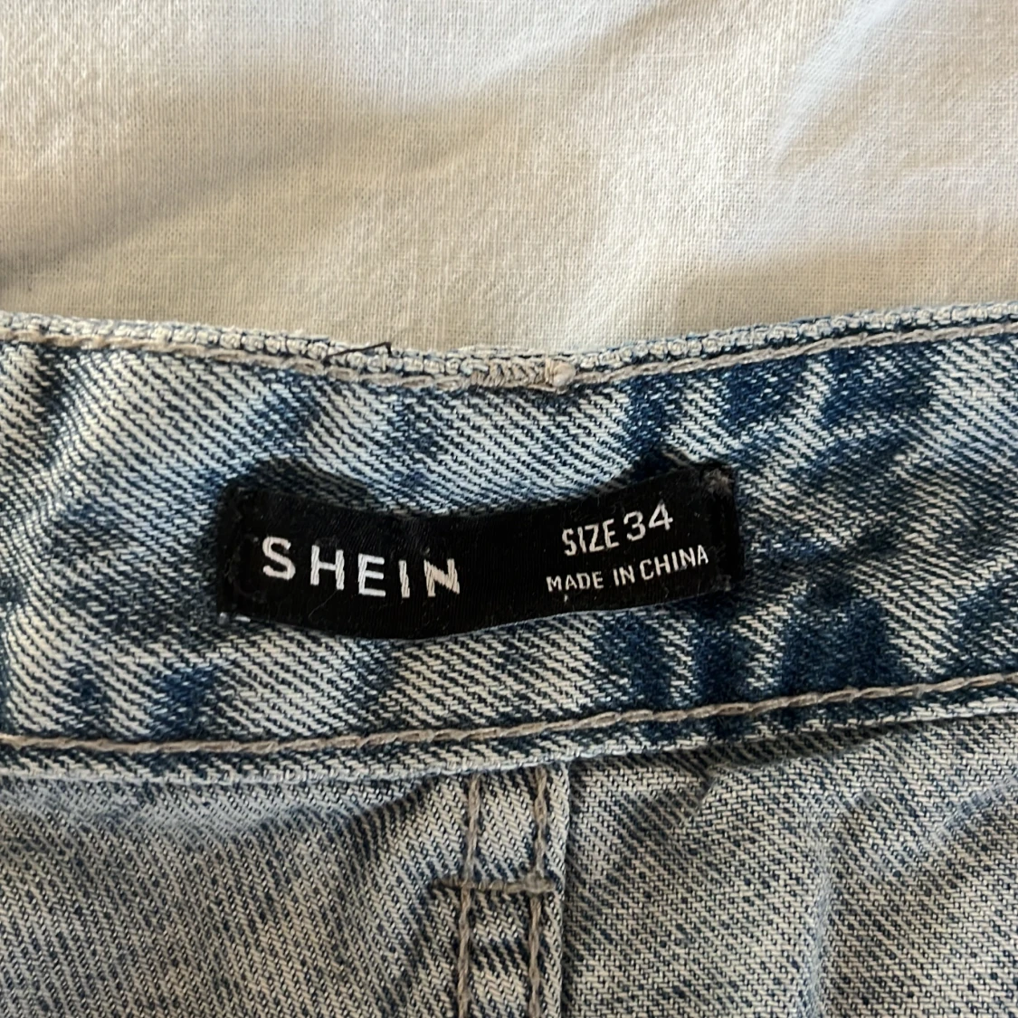 Blå wide leg jeans från SHEIN - 3