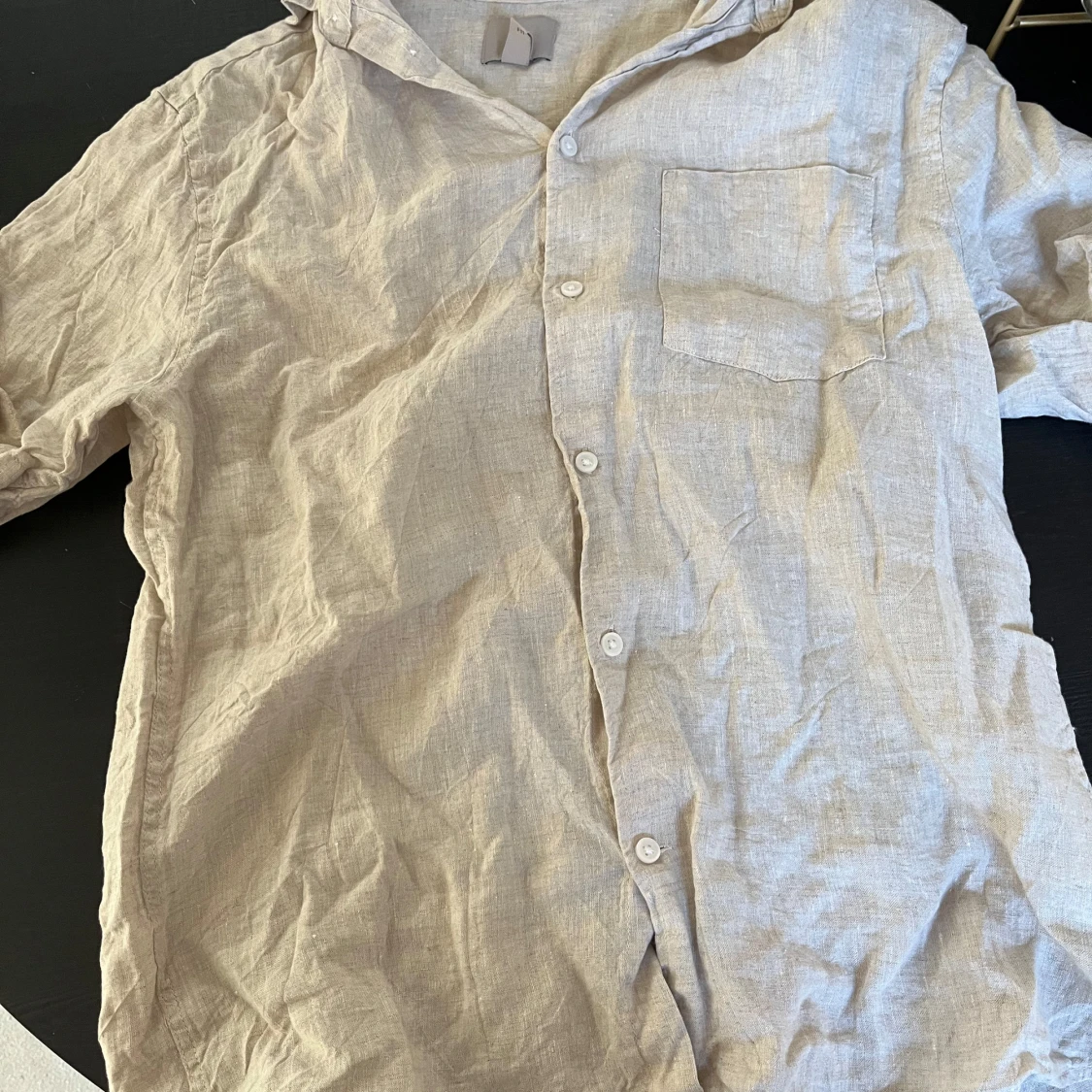 Beige linneskjorta - 1