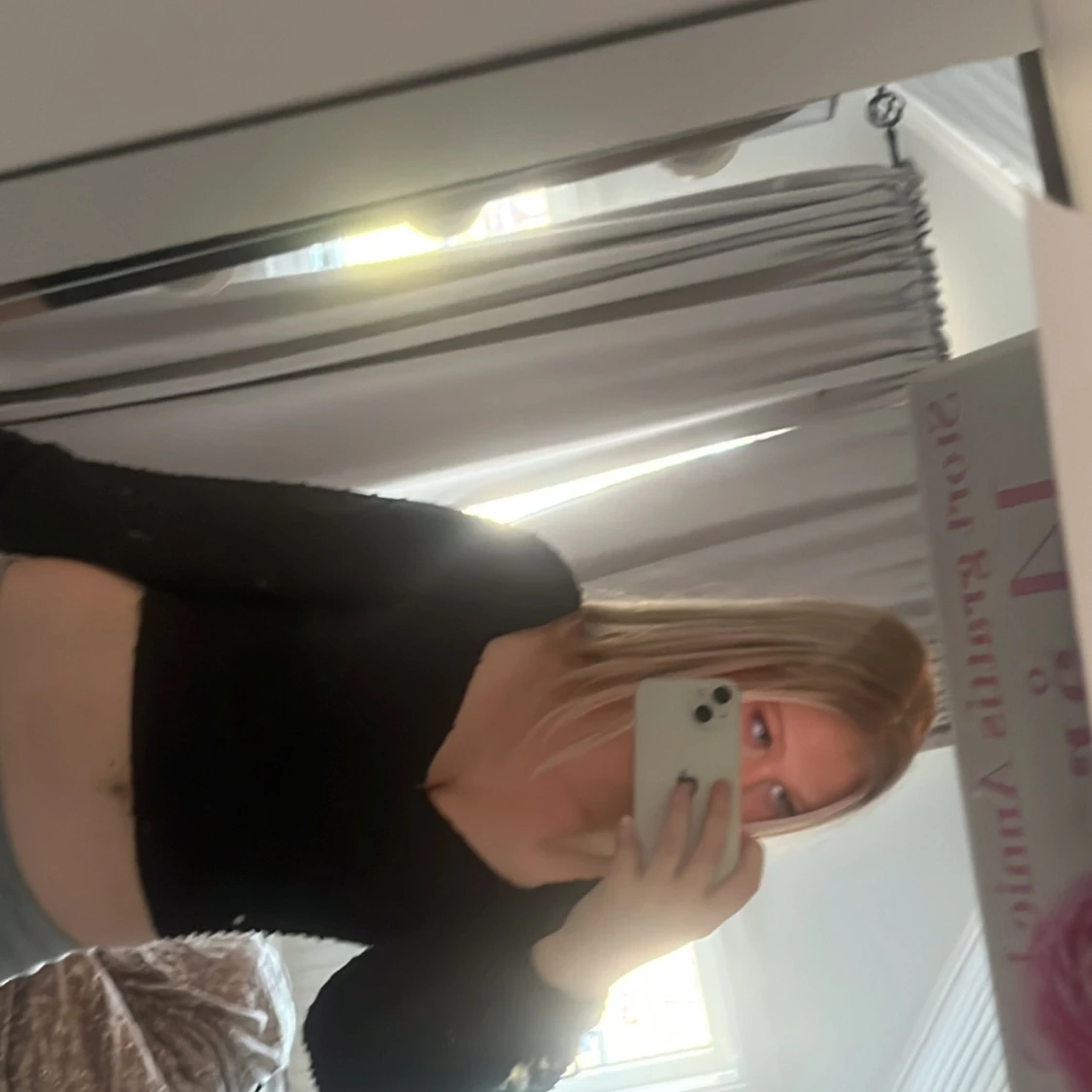 Svart prickig blus från FB Sister - 1