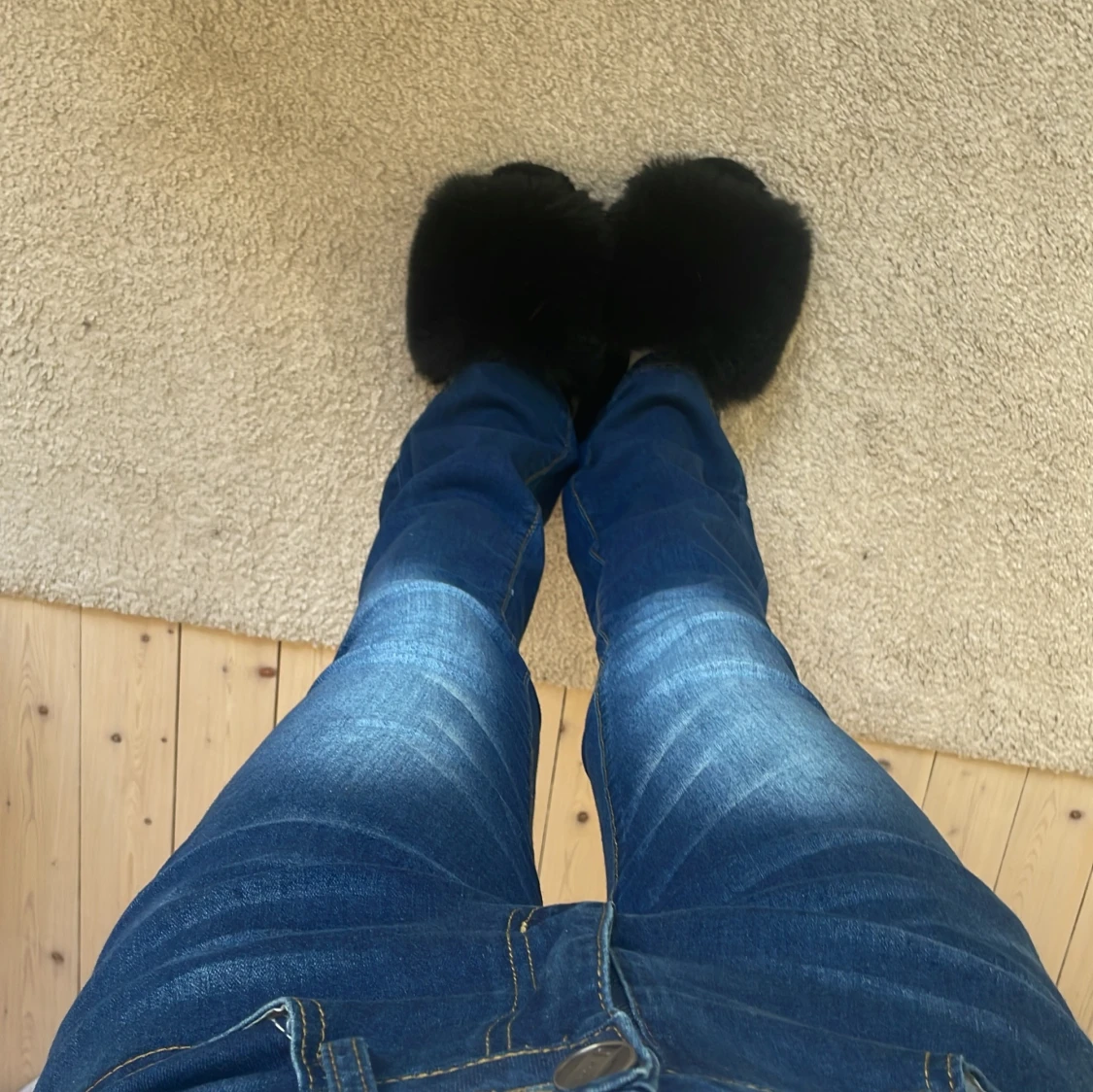 Blå bootcut jeans - 2