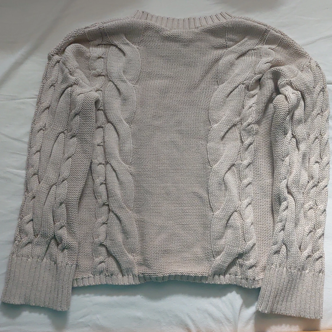 Beige stickad tröja från lager 157 - 1