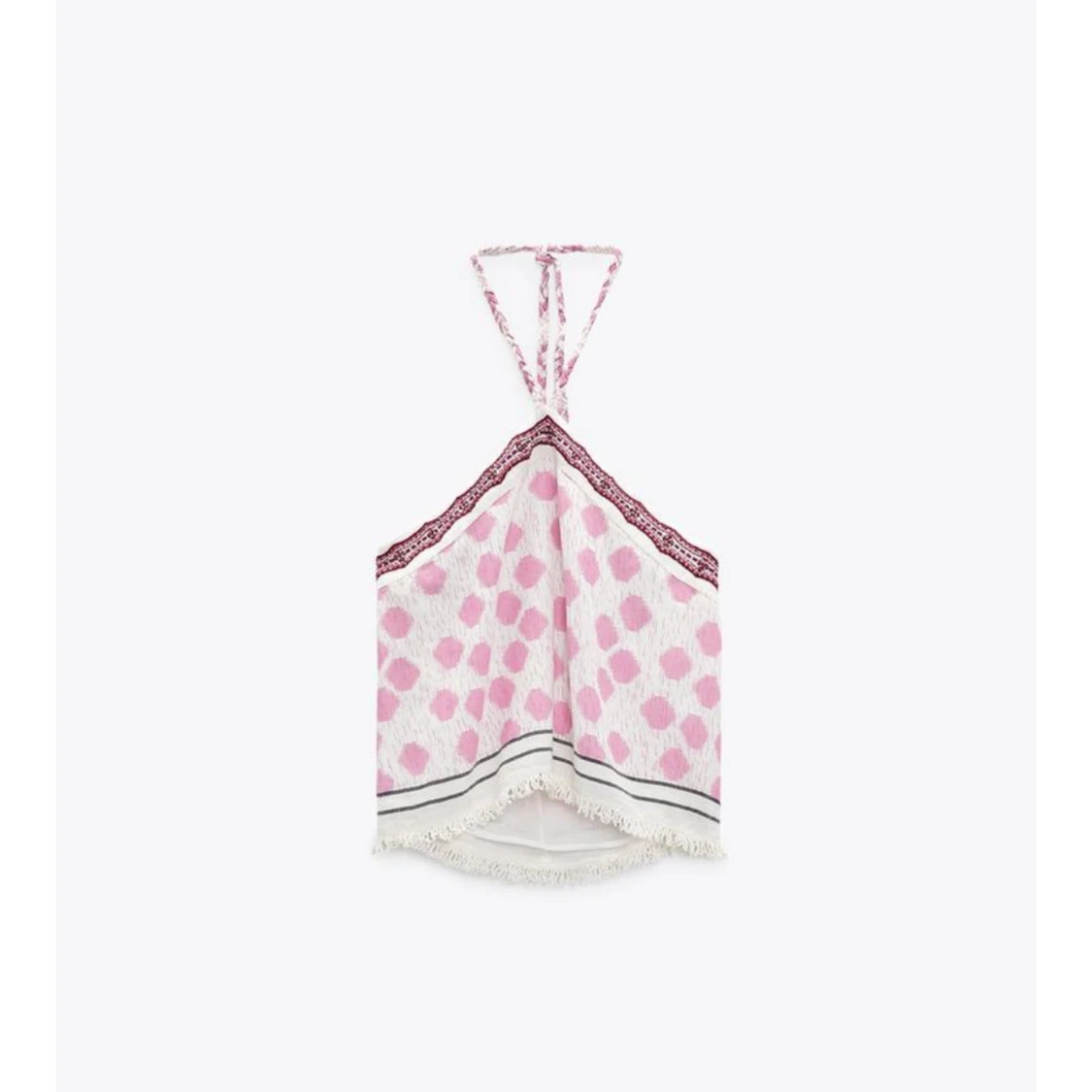 Rosa prickig linnetopp med spets