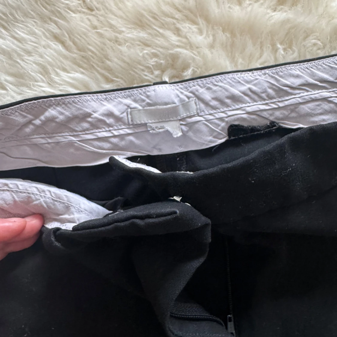 Svarta kostymbyxor med fickor - 3