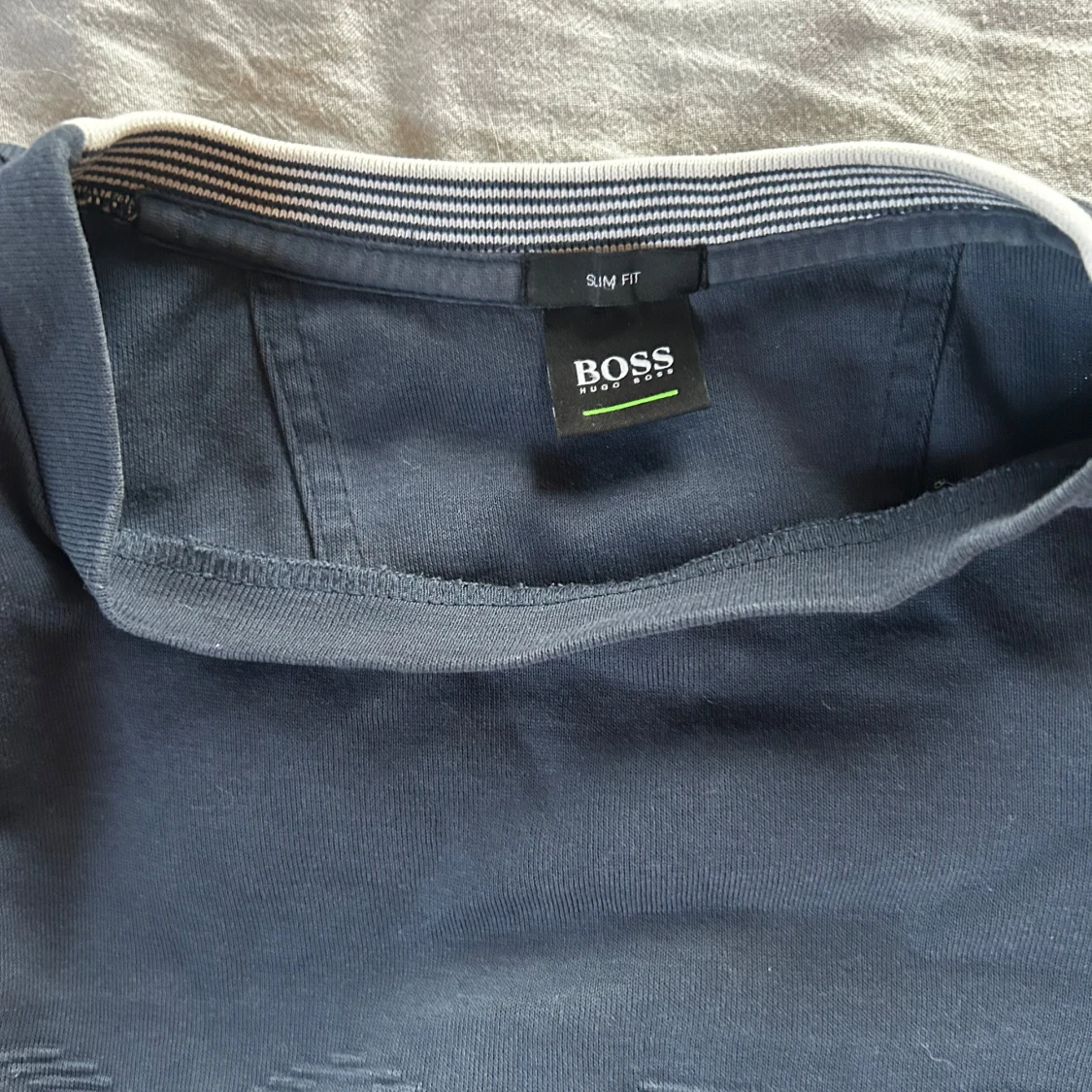 Mörkblå Hugo Boss sweatshirt slim fit - 2