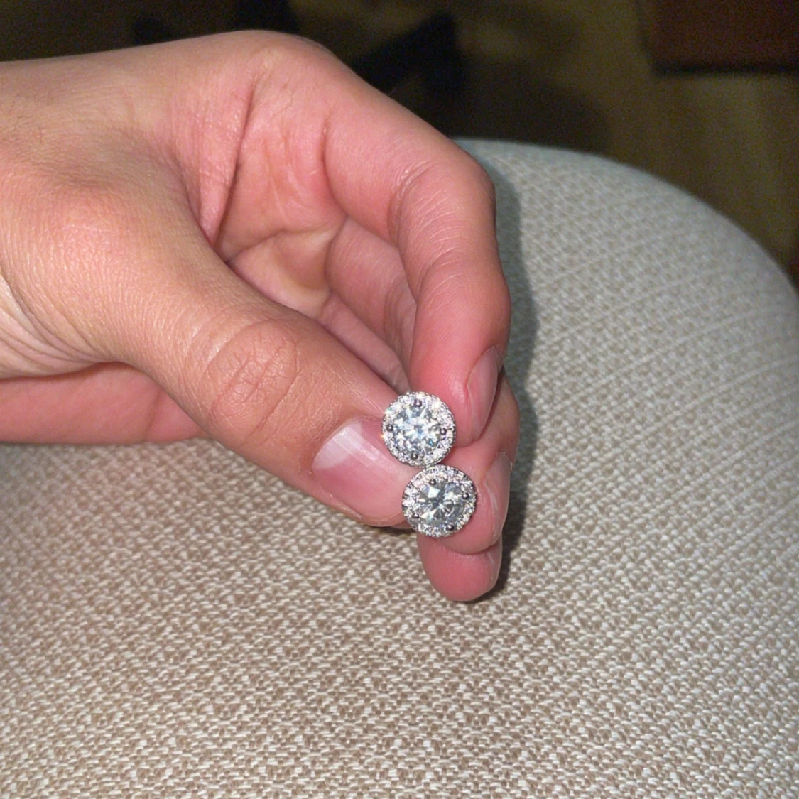 moissanite örhängen