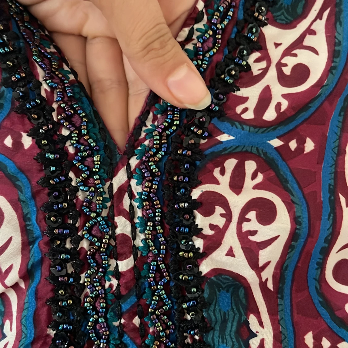 Långklänning från Peru 🇵🇪, Tatienne med pärlor S - 3