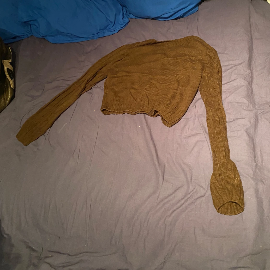 Brun croppad tröja - 1