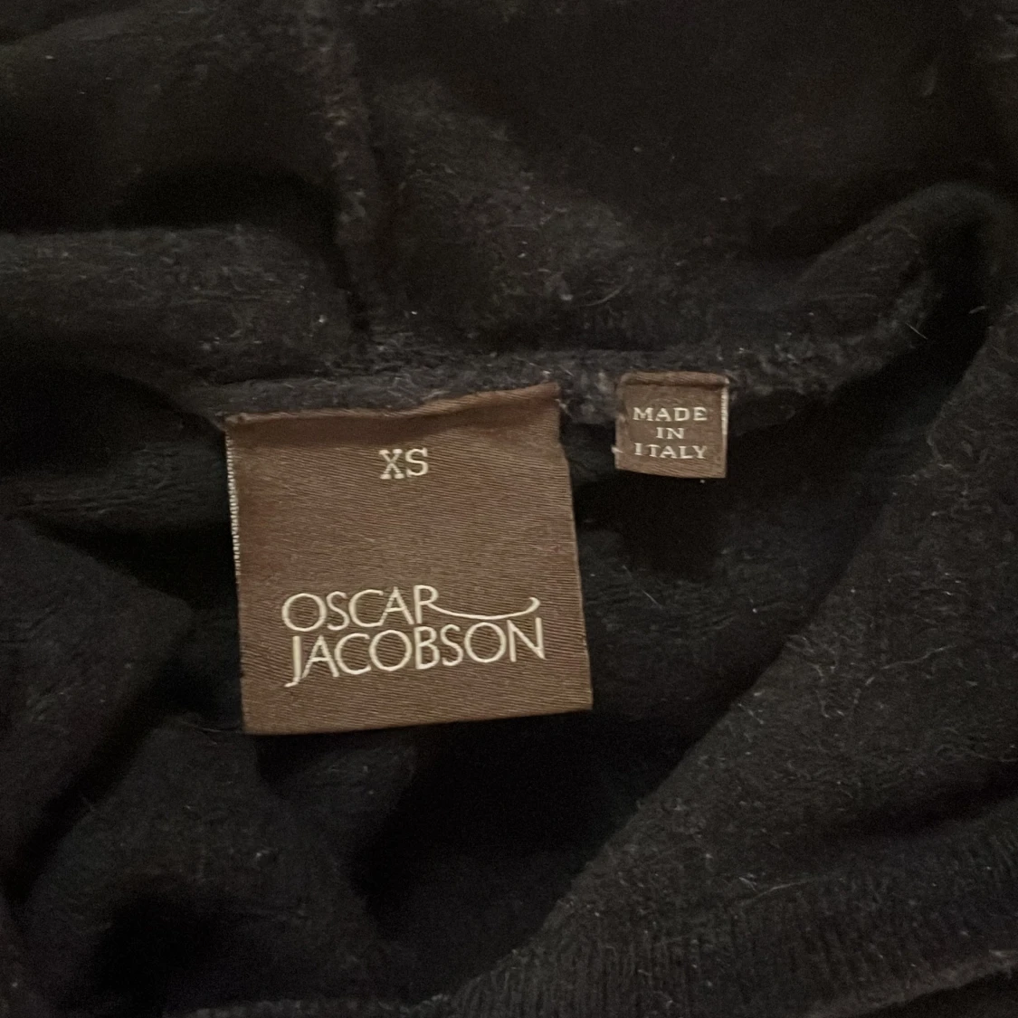 Marin blå kashmir hoodie - 1